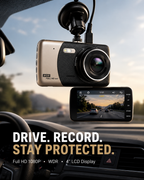 Full HD 1080P Car Dash Camera with 4-Inch Display & WD