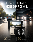 Full HD 1080P Car Dash Camera with 4-Inch Display & WD