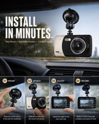 Full HD 1080P Car Dash Camera with 4-Inch Display & WD
