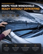 Car Windshield Snow & Frost Cover – Universal All-Weather Front & Rear Protector
