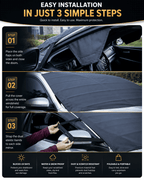 Car Windshield Snow & Frost Cover – Universal All-Weather Front & Rear Protector