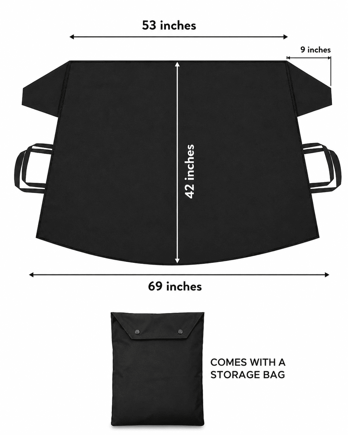Car Windshield Snow & Frost Cover – Universal All-Weather Front & Rear Protector