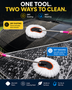 Premium Extendable Car Cleaning Duster – Microfiber Dusting & Washing Brush