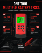 ANCEL BST100 12V Car Battery Tester – 100-1100 CCA Digital Battery Analyzer with Cranking, Charging & Internal Resistance Test