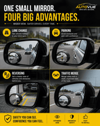 Vacnova™ 360° Rotating Blind Spot Mirror | HD Wide View Car Safety Mirror