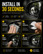 Vacnova™ 360° Rotating Blind Spot Mirror | HD Wide View Car Safety Mirror