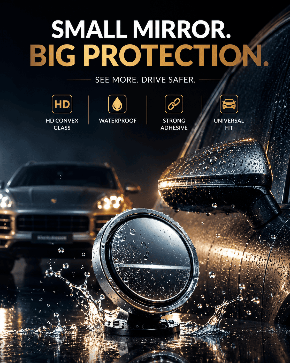 Vacnova™ 360° Rotating Blind Spot Mirror | HD Wide View Car Safety Mirror