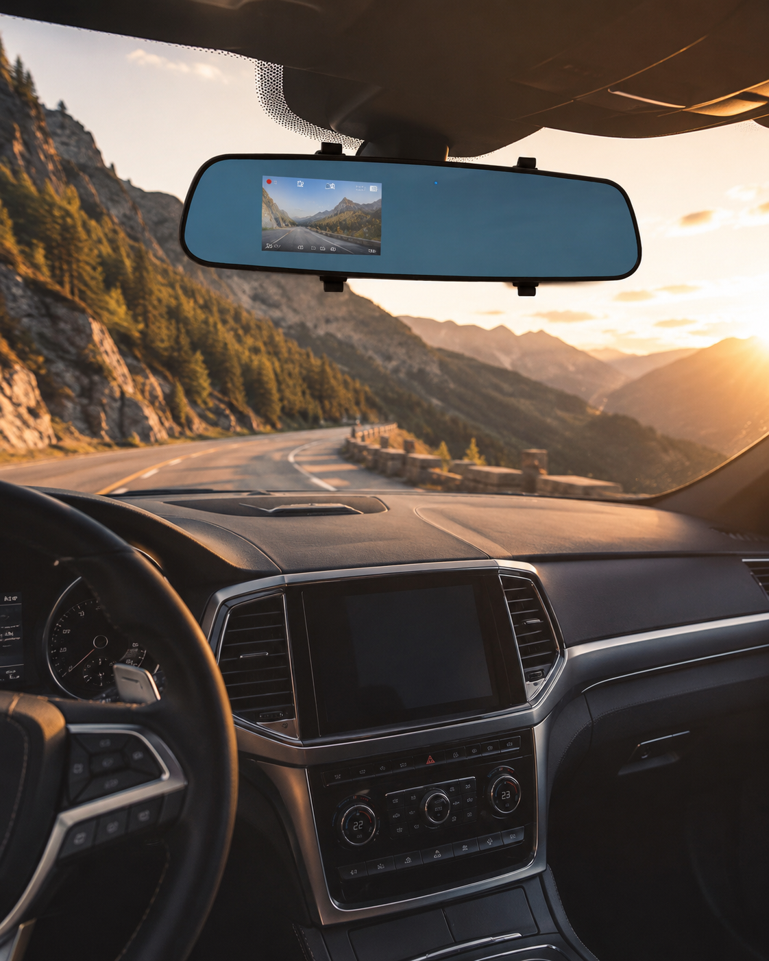 2-in-1 Mirror + Dash Cam: Keeps your factory mirror look while recording every drive.