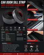 Carbon Fiber Car Door Sill Protector Strip