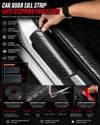 Carbon Fiber Car Door Sill Protector Strip