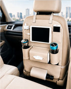 HQ Leather Car Seat Organizer – Premium Backseat Storage for Cars