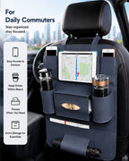 HQ Leather Car Seat Organizer – Premium Backseat Storage for Cars